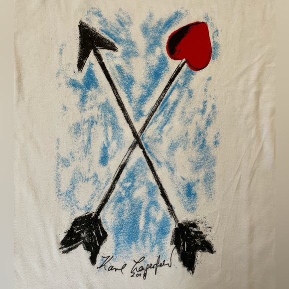 RARE! EUC Exclusive Saks Fifth x Karl Lagerfeld 2008 long sleeve top - Picture 2 of 5